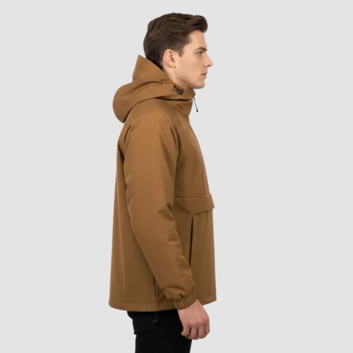 Men’s Hooded Anorak Jacket – Half-Zip