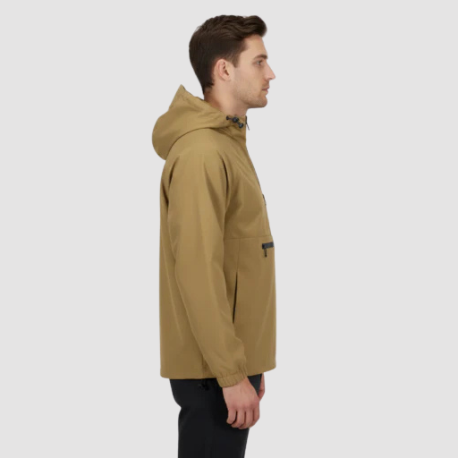 Men’s Hooded Anorak Jacket – Half-Zip