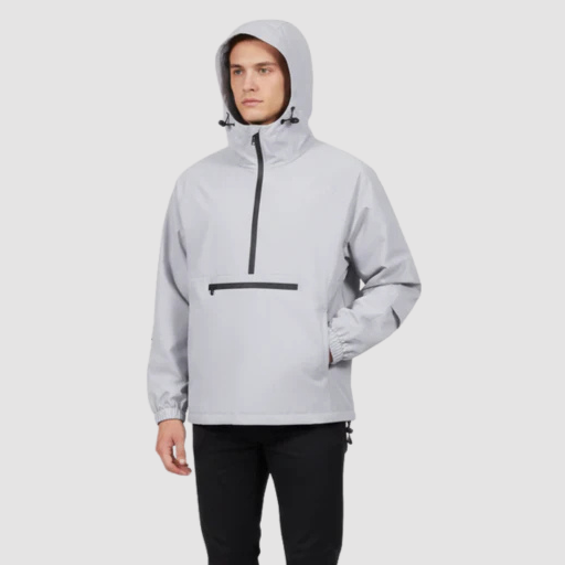 Men’s Hooded Anorak Jacket – Half-Zip