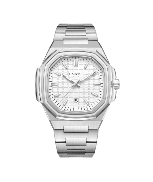 Harvise - Men's Watch in 316L Stainless Steel with Integrated Bracelet & Date