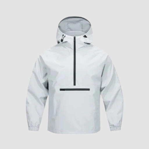 Men’s Hooded Anorak Jacket – Half-Zip