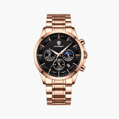 Men’s Chronograph Watch with Classic Multi-Function Dial