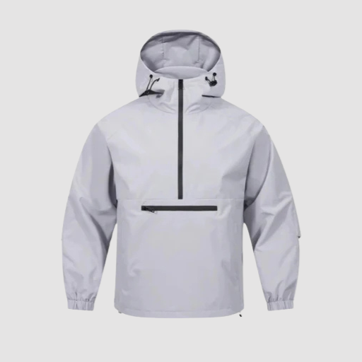 Men’s Hooded Anorak Jacket – Half-Zip