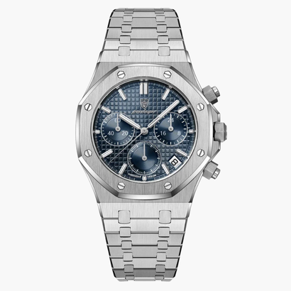 Men’s Luxury Sport Chronograph Watch with Textured Dial