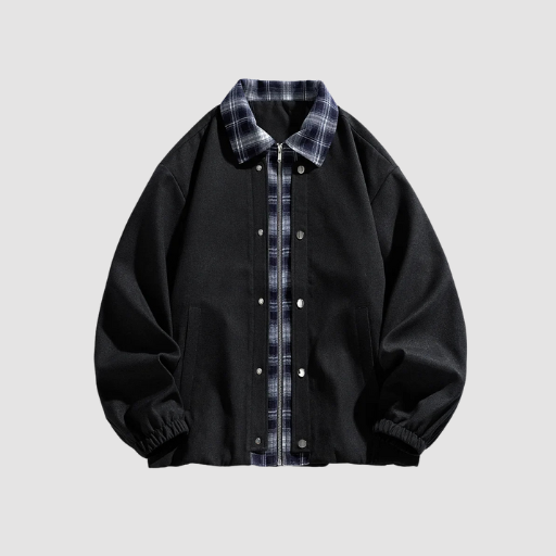 Men’s Mid-Season Zip-Up Jacket with Shirt Collar