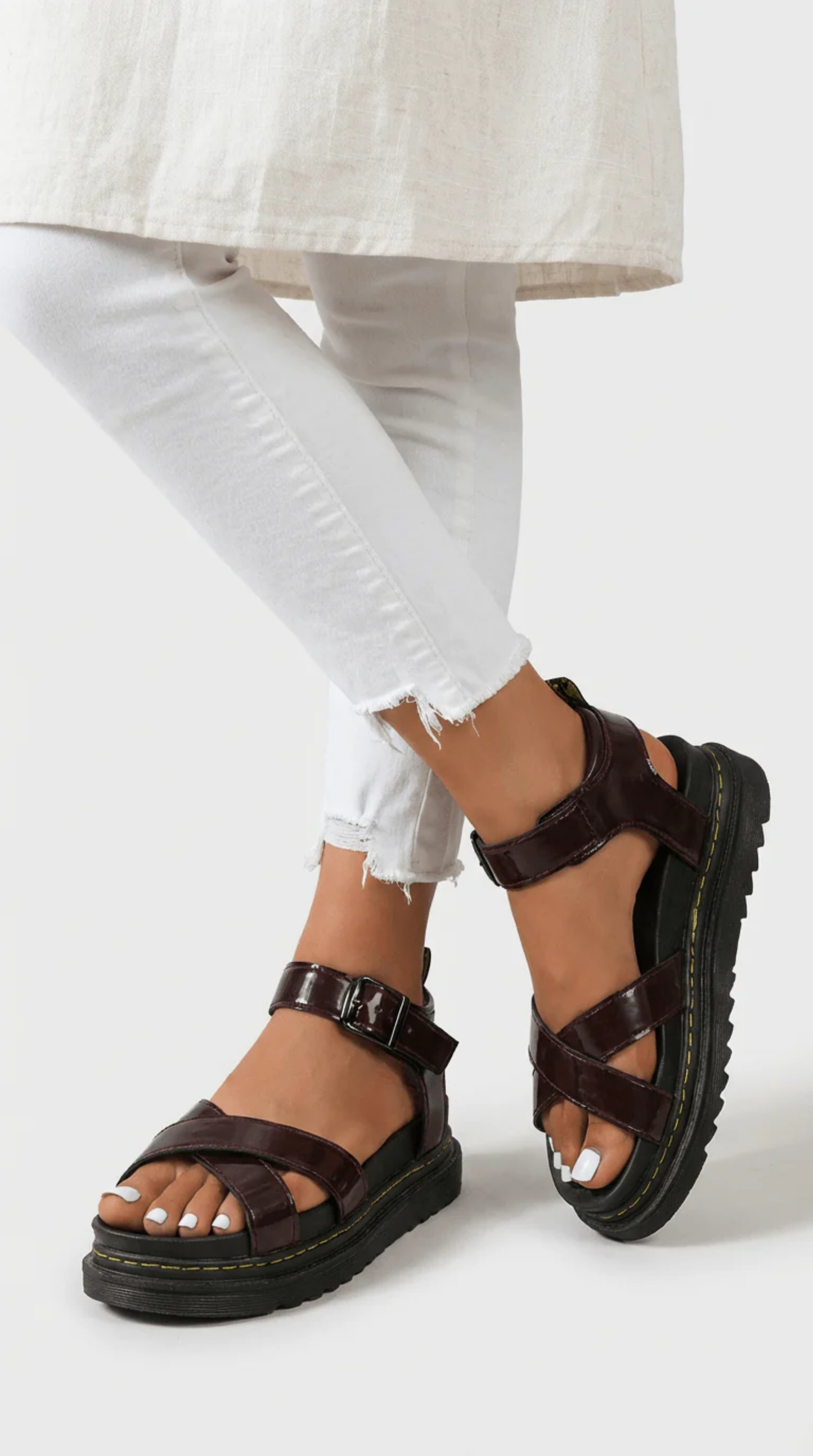 Women’s Platform Sandals with Cross Straps – Urban Style