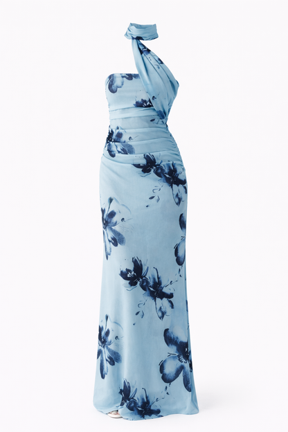 One-Shoulder Maxi Dress Women – Asymmetric Drape & Fitted Bodice, Summer Wedding Guest Canada