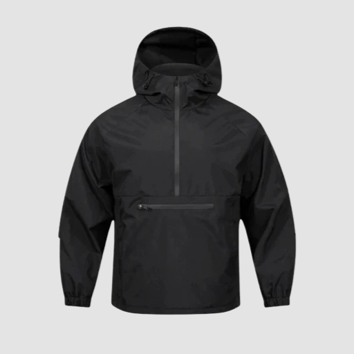 Men’s Hooded Anorak Jacket – Half-Zip