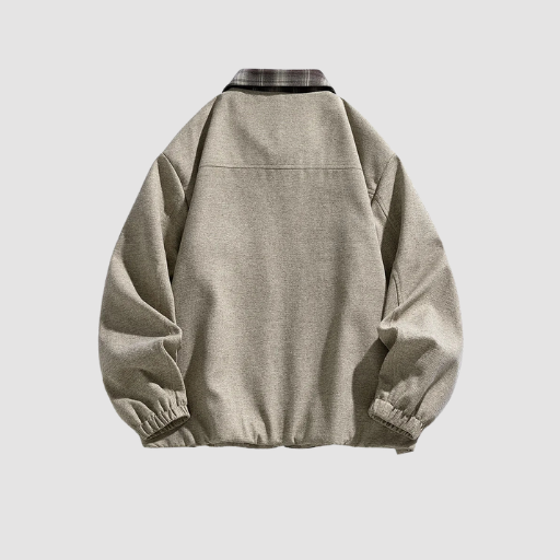 Men’s Mid-Season Zip-Up Jacket with Shirt Collar