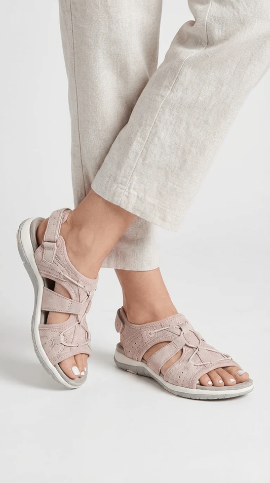 Flat Sandal Women – Cross-Strap Multi-Strap & Cushioned Sole, Patio Season Everyday Summer