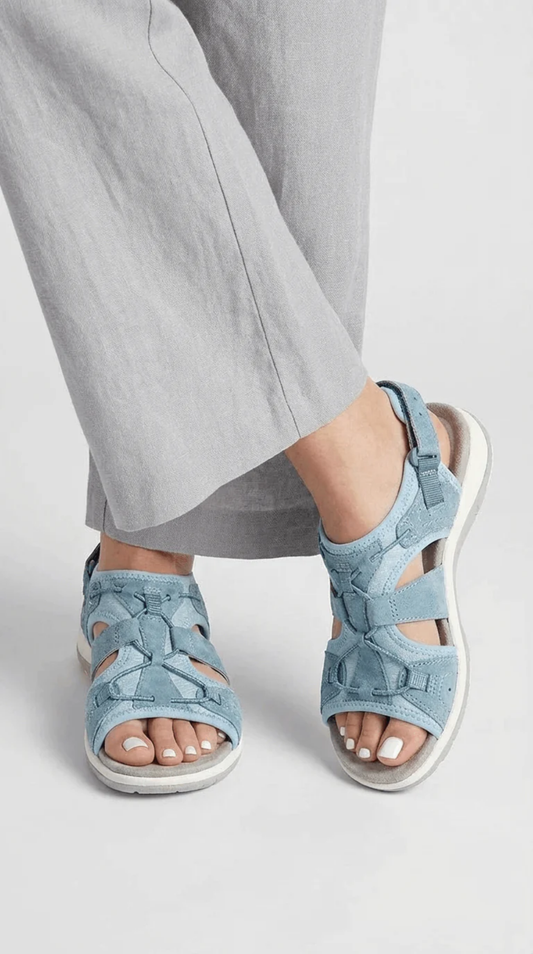 Comfortable cross-strap sandal