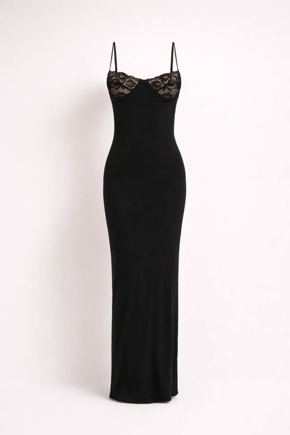 Floral Lace Maxi Dress Women – Thin Straps & Fitted Silhouette, Summer Wedding Guest Canada