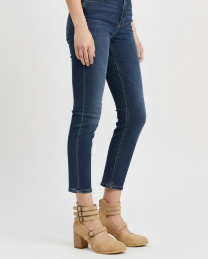 Square Heel Pumps with Triple Buckled Ankle Straps