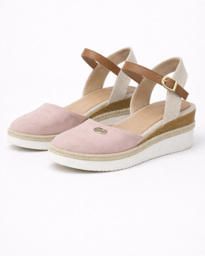 Women’s wedge espadrilles with criss-cross straps