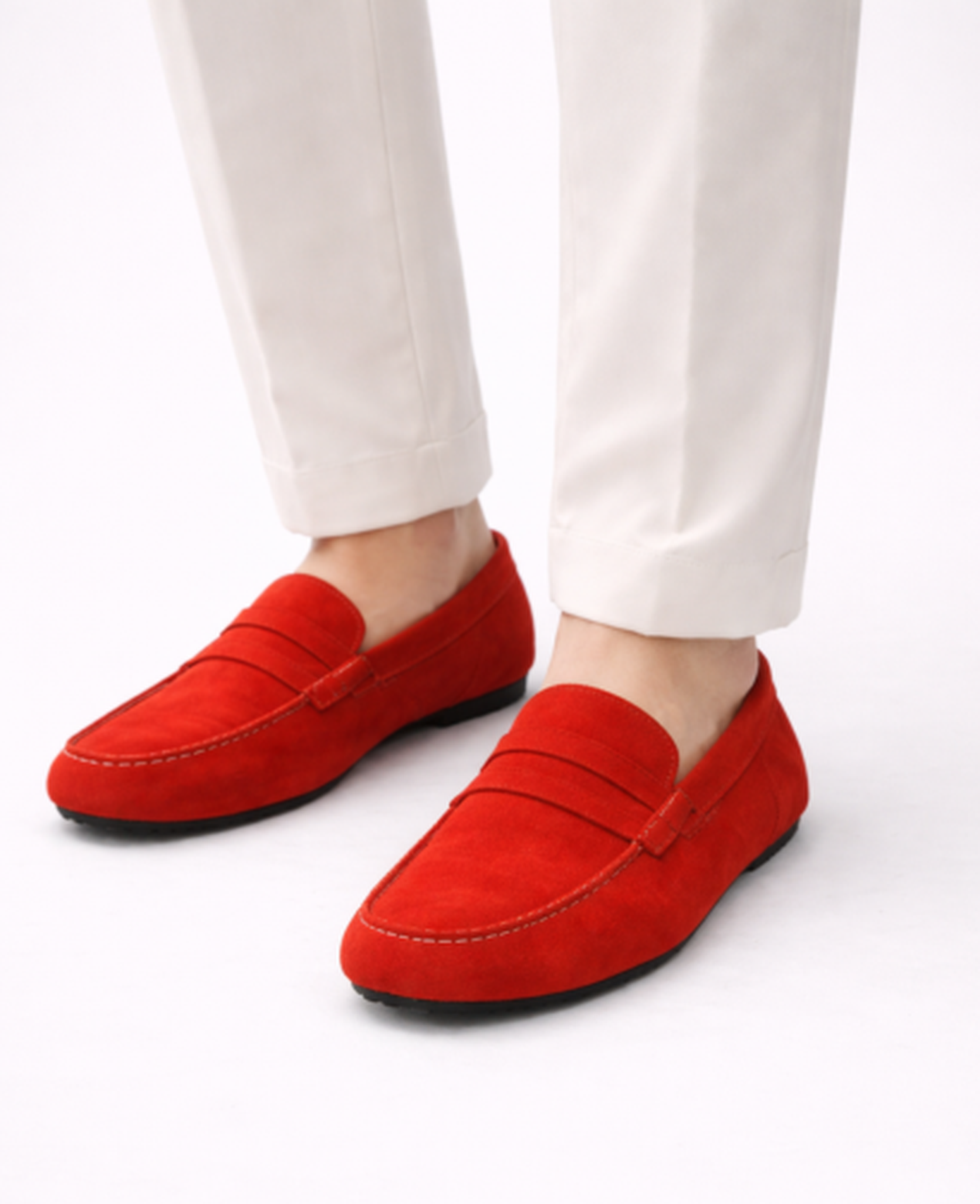 Suede Slip-On Loafer Sandals Women – Round Toe & Cushioned Insole, Smart Casual Patio Season