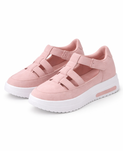 Cut-Out Platform Sneakers Women – Chunky Sole & Strap Closure, Street Style Summer Canada