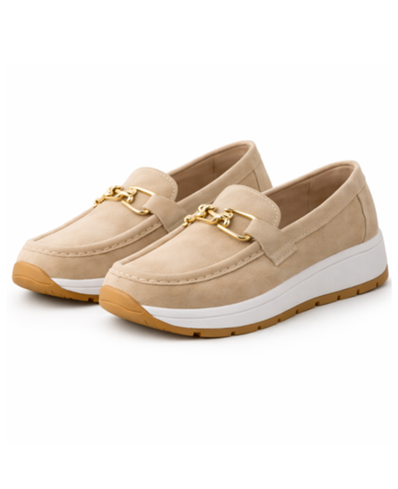 Platform Loafers Women – Metal Chain Detail & Chunky Sole, Casual Chic Everyday