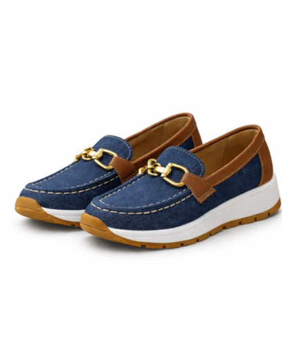 Platform Loafers Women – Metal Chain Detail & Chunky Sole, Casual Chic Everyday