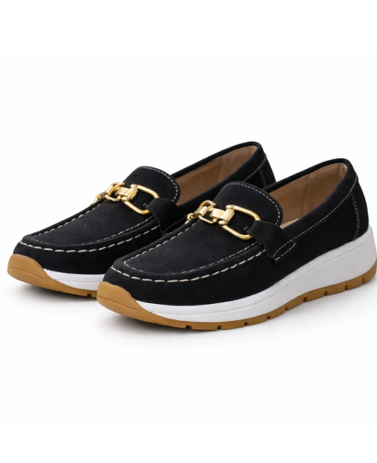 Platform Loafers Women – Metal Chain Detail & Chunky Sole, Casual Chic Everyday