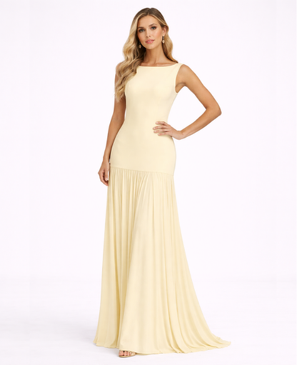 Sleeveless Maxi Dress Women – Fitted Bodice & Pleated Skirt, Summer Wedding Guest Elegant