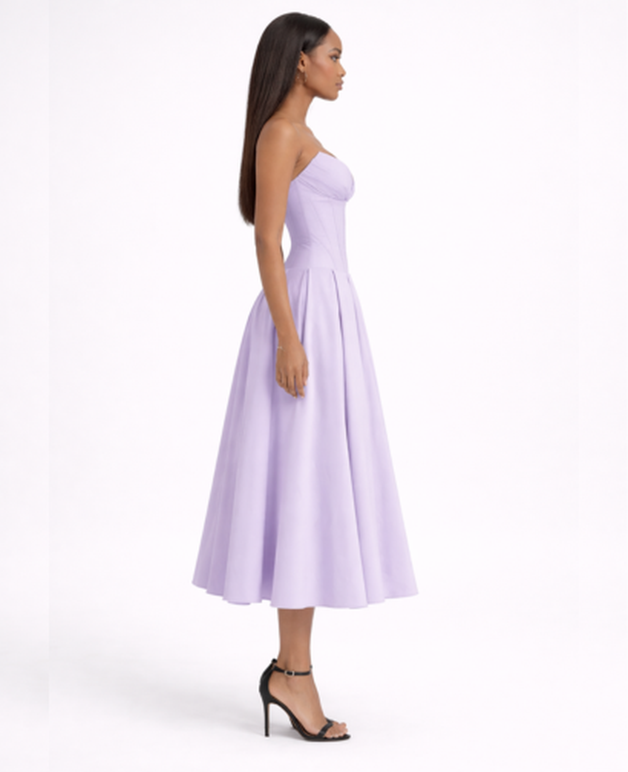 Flared Midi Dress Women – Structured Neckline & Defined Waist, Summer Wedding Guest Canada