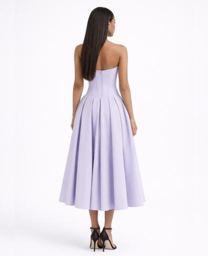 Flared Midi Dress Women – Structured Neckline & Defined Waist, Summer Wedding Guest Canada