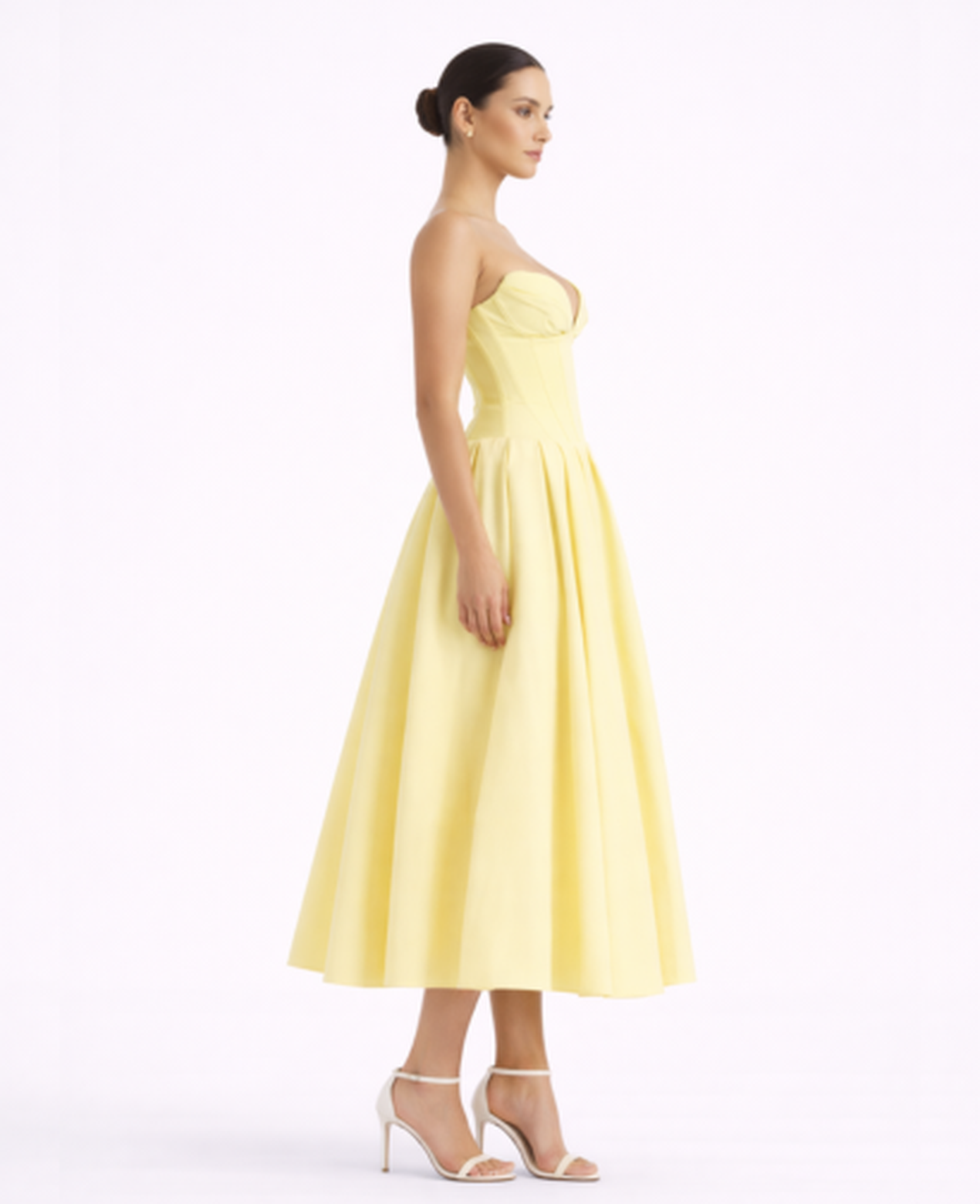Flared Midi Dress Women – Structured Neckline & Defined Waist, Summer Wedding Guest Canada