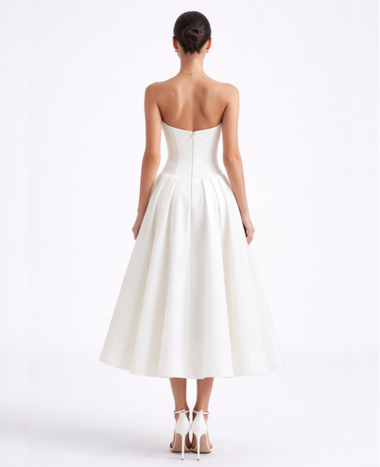 Flared Midi Dress Women – Structured Neckline & Defined Waist, Summer Wedding Guest Canada