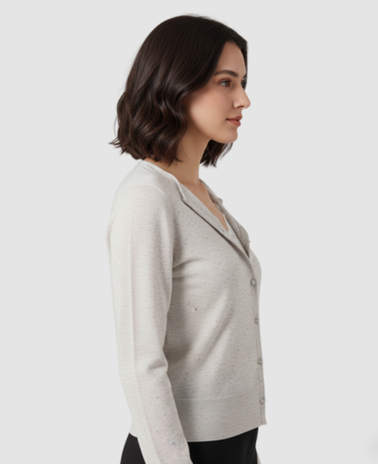 Fitted Button-Front Cardigan Women – Long Sleeve Knit & Slim Fit, Smart Casual Office Layering