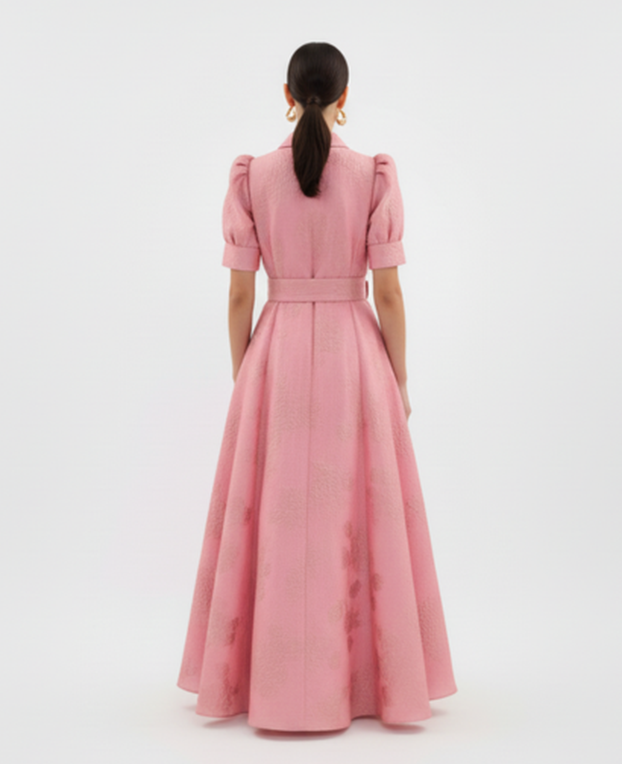 Floral A-Line Maxi Dress Women – Textured Fabric & Belted Waist, Summer Wedding Guest Canada