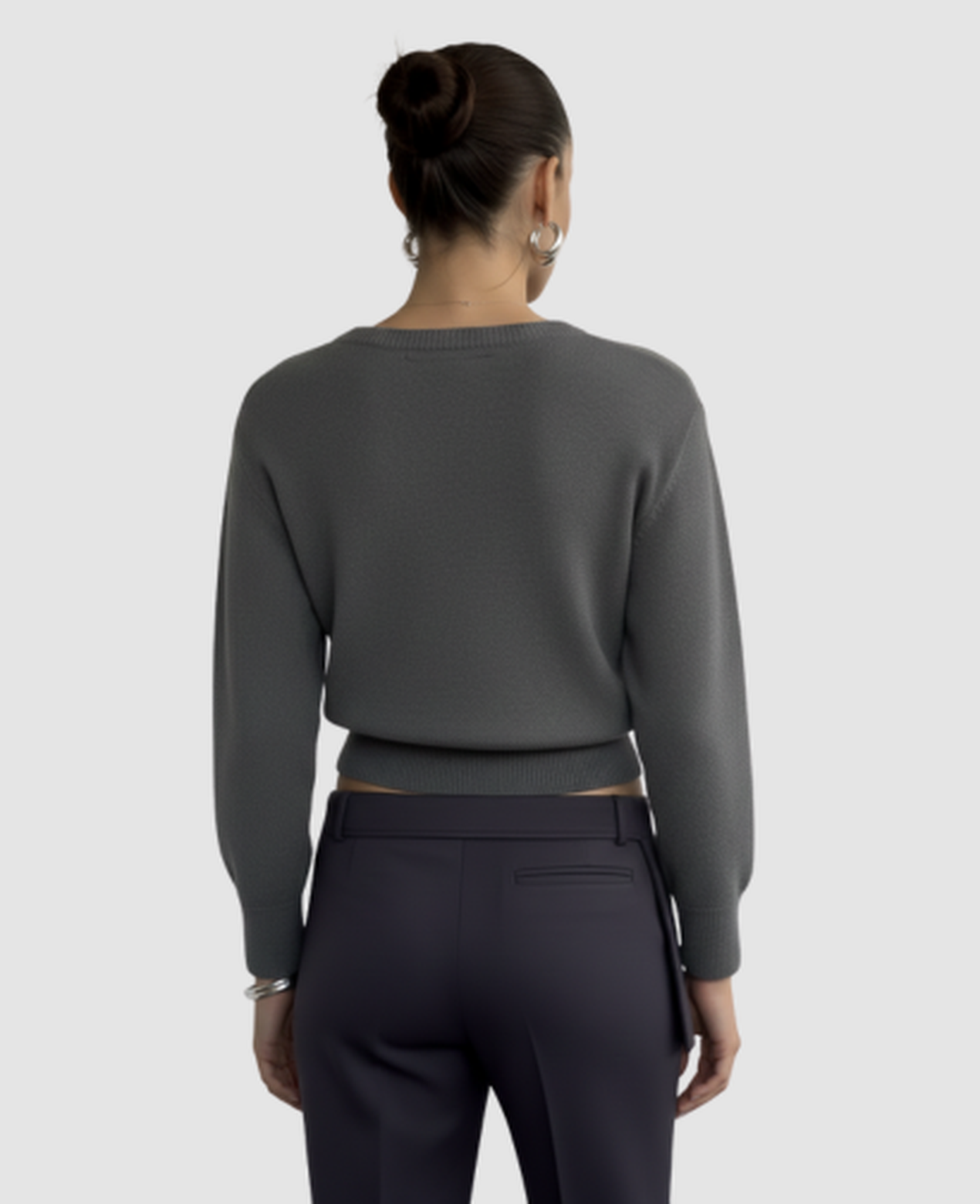 Asymmetric Bare-Shoulder Sweater Women – Cropped Fitted Knit & Off-Shoulder Neckline, Chic Casual Elevated