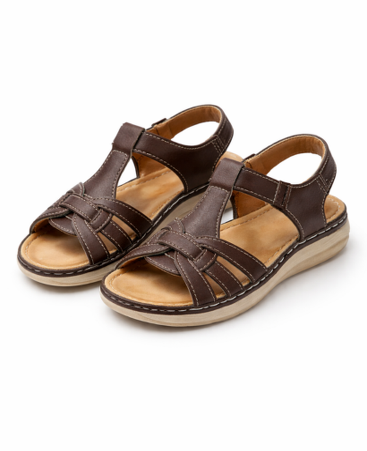 Criss-Cross Flat Sandals Women – Adjustable Ankle Strap & Non-Slip Sole, Patio Season Summer