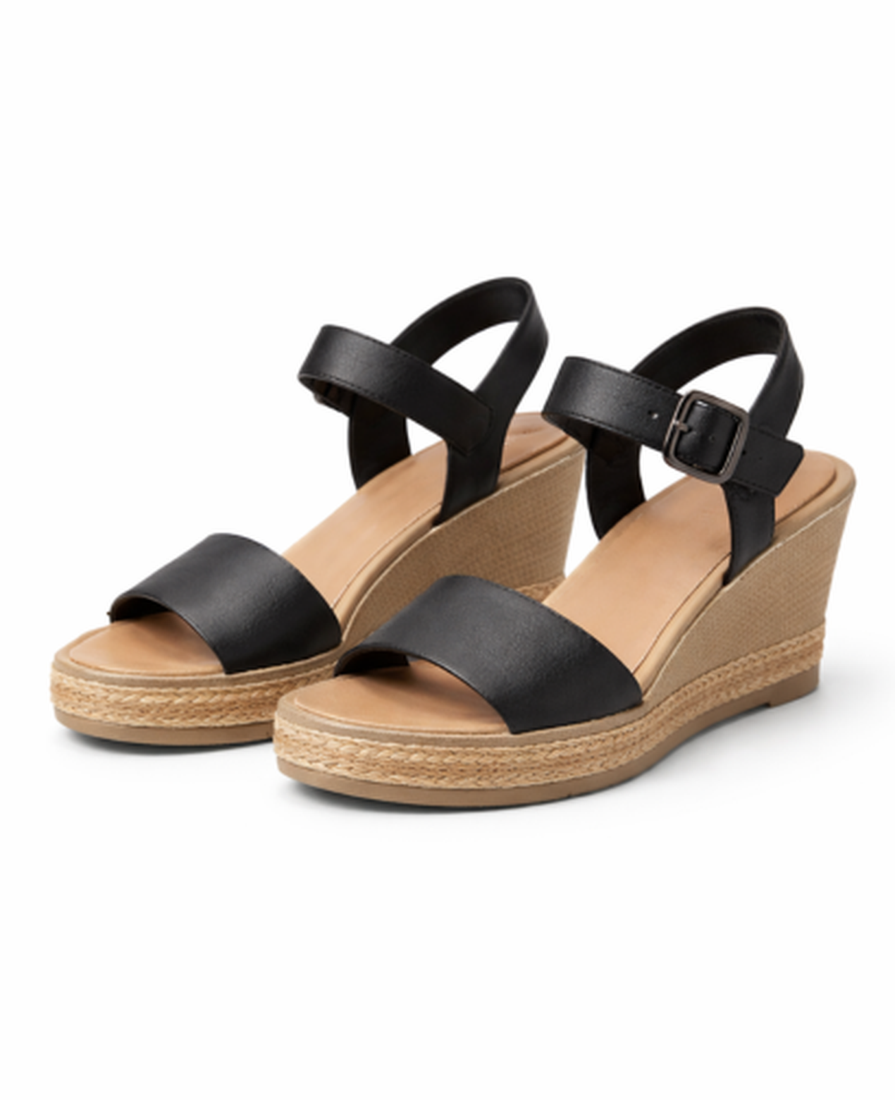 Espadrille Wedge Sandals Women – Adjustable Ankle Strap & Textured Platform, Patio Season Canada