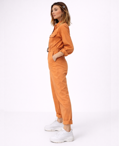 Belted Straight-Leg Jumpsuit Women – Defined Waist & Utility Style, Office & Evening Chic